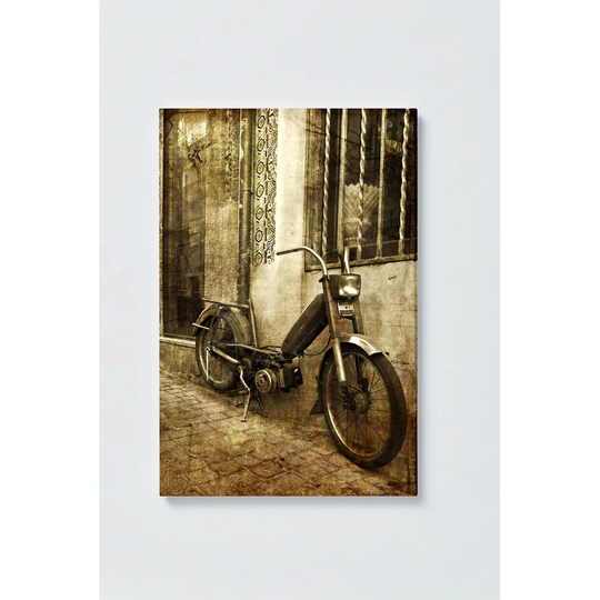 Moped Motif Magnetic Wall Mounted Cork Board