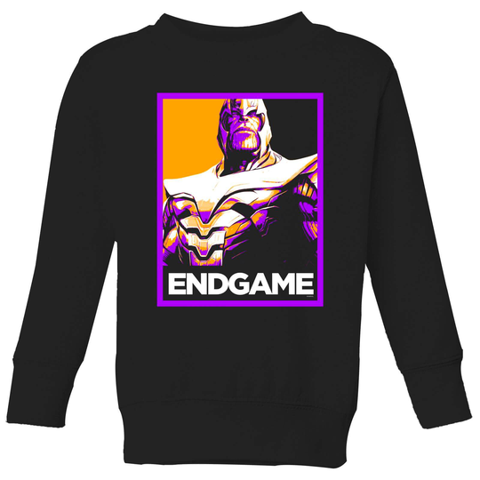 Avengers Endgame Thanos Poster Kids' Sweatshirt - Black - 3-4 Years - Black