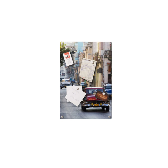 Cuba Classic Car Magnetic Wall Mounted Photo Memo Board