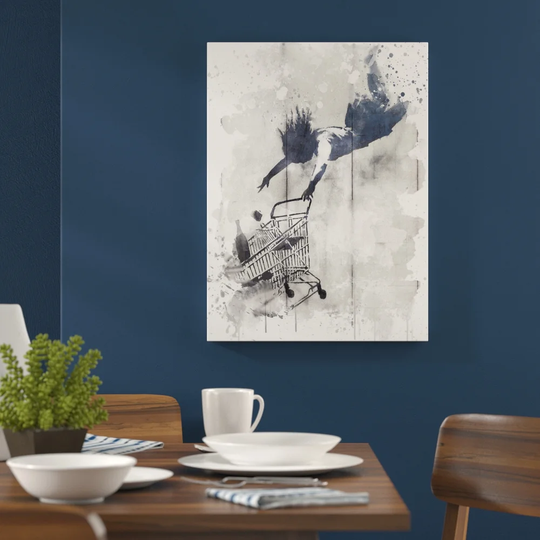 'Shop Until You Drop Banksy Graffiti Wall Art' Graphic Art Print Poster