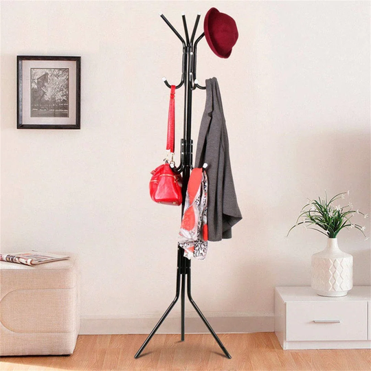 Rossman Steel 12 - Hook Freestanding Coat Stand