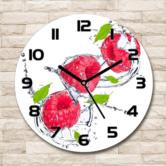 Decoration Picture Art Modern Kitchen Living Room Raspberry and Water 30cm Silent Wall Clock