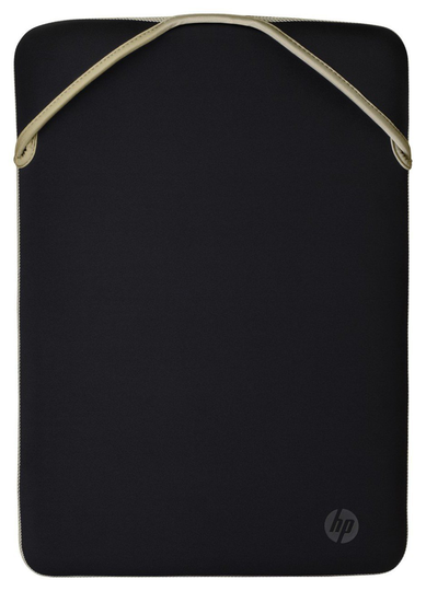 HP 14 Inch Reversible Laptop Sleeve - Black & Gold