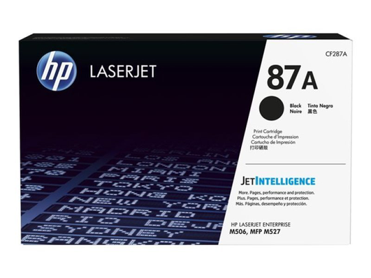 HP 87A Black Original LaserJet Toner Cartridge - CF287A