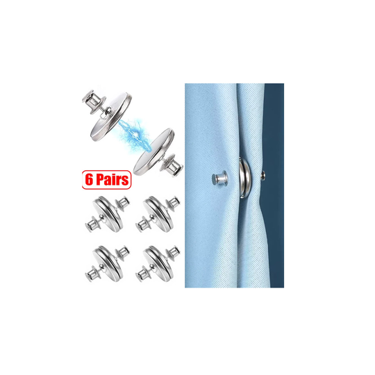 6 pairs removable magnetic curtain buttons curtain clips magnets