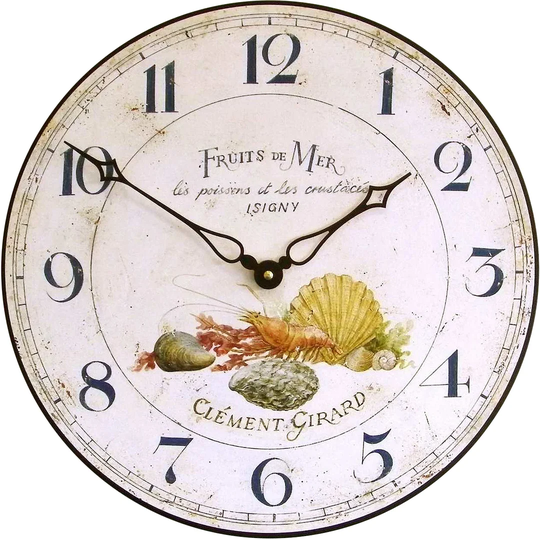 36cm Fruits De Mer Wall Clock