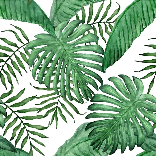 Walllpaper Roll 360X250cm Wallpaper Material With Print Mural Decoration Kitchen Livingroom Bedroom - Palm Leaves Exotic