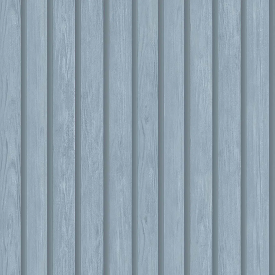 Holden Decor Wood Slat Blue Wallpaper