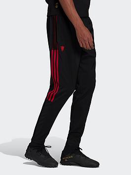 Adidas Manchester United Woven Tracksuit Bottoms - Black