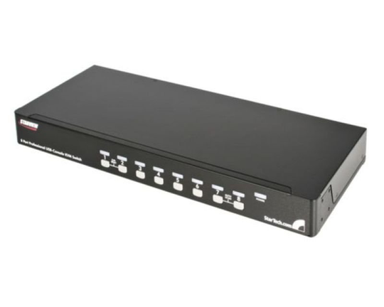 StarTech.com 8 Port 1U Rackmount USB PS/2 KVM Switch with OSD