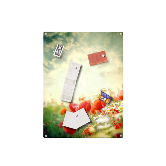 Flowers Vintage Magnetic Wall Mounted Photo Memo Board