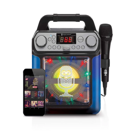 Singing Machine SML650BK 5-watt Bluetooth Karaoke Machine - Black