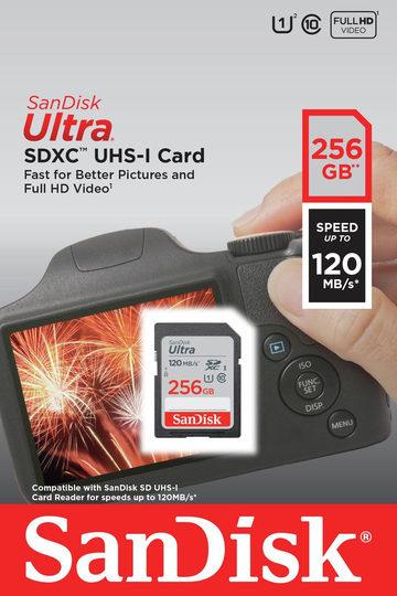 SanDisk Ultra 120MBs SDXC UHS-I Memory Card - 256GB