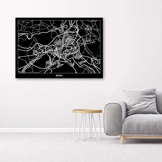 Canvas Print City Map Brno