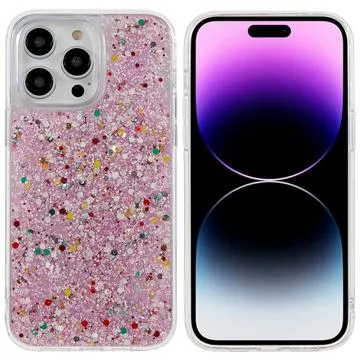 Dfans Starlight Shining iPhone 14 Pro Max Hybrid Case - Pink
