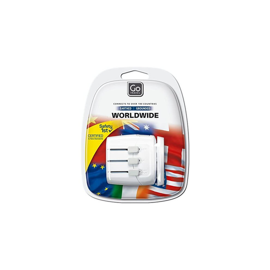 Go Travel Earthed UK to Worldwide Adaptor Compact Universal Converter Adapter