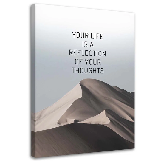 Canvas Print Mountains Inscription Your Life