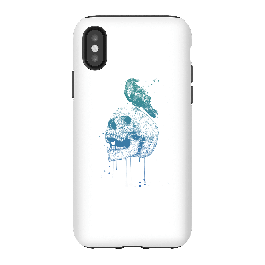 Balazs Solti Skull And Crow Phone Case for iPhone and Android - iPhone X - Tough Case - Matte