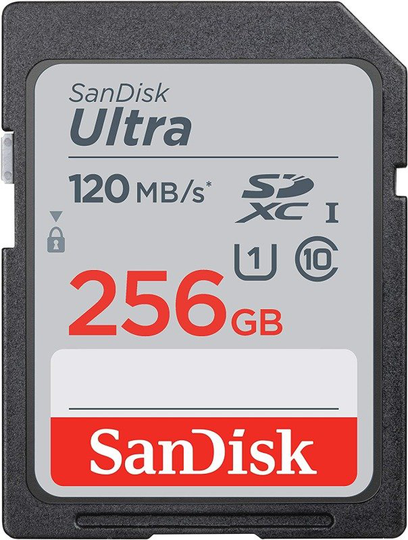 SanDisk Ultra 256GB SDXC Memory Card 120MB/s