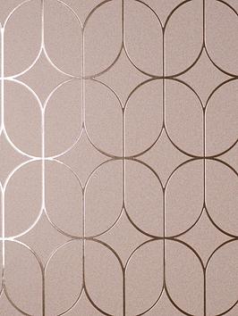 Fine Décor Platinum Rosco Trellis Pink