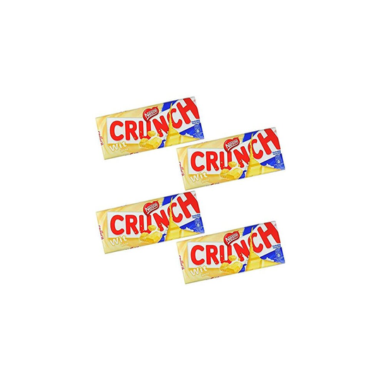 4 x Crunch Chocolate White Chocolate BAR 100g with Box- Kidzbuzz