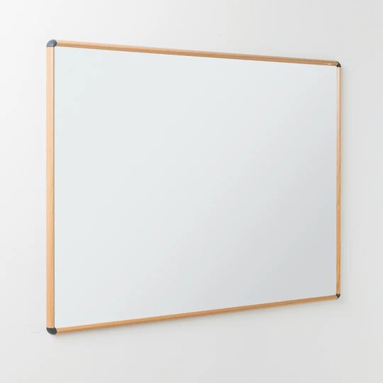 Shield Design Wood Effect Wall Mounted Magnetic Whiteboard