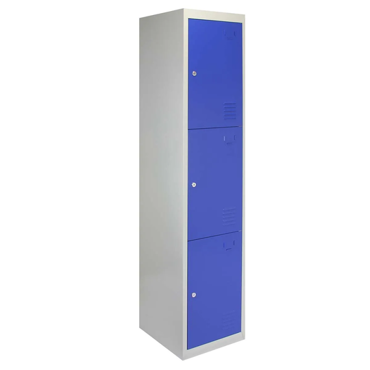 Monster Shop 3 Door Locker - Blue 380Mm X 450Mm X1800 Mm