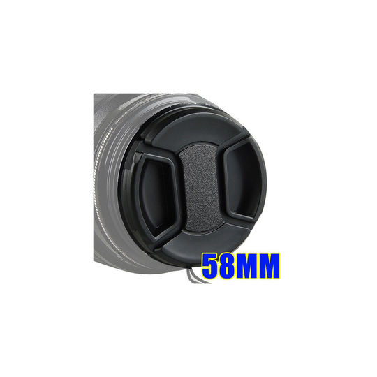(58mm) 40.5/46/49/52/55/58/62/67/72/77/82 mm Center Pinch Lens Cap Cover for Canon Nikon Sony Tamron DSLR Camera