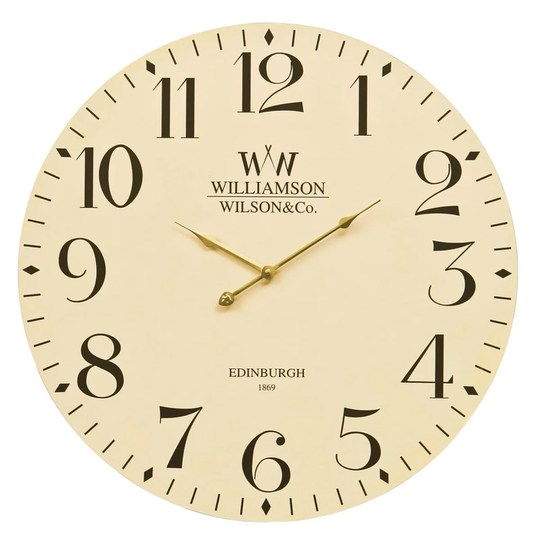 Premier Housewares Classical MDF Wall Clock - Cream