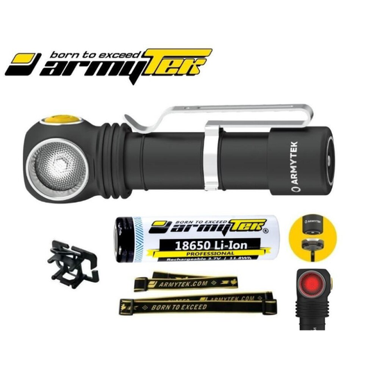 Armytek Wizard C2 WR ( White, Red ) XD16, XQE LED 1100 Lumen Headlight