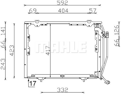 Condenser Air Conditioning 8FC351038-454 by BEHR