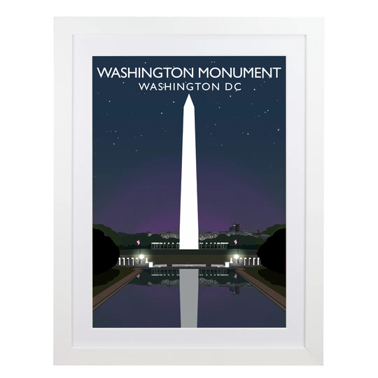 Washington Monument Night by Richard O'Neil - Graphic Art Print on Paper