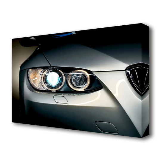BMW Headlight - Wrapped Canvas Photographic Print