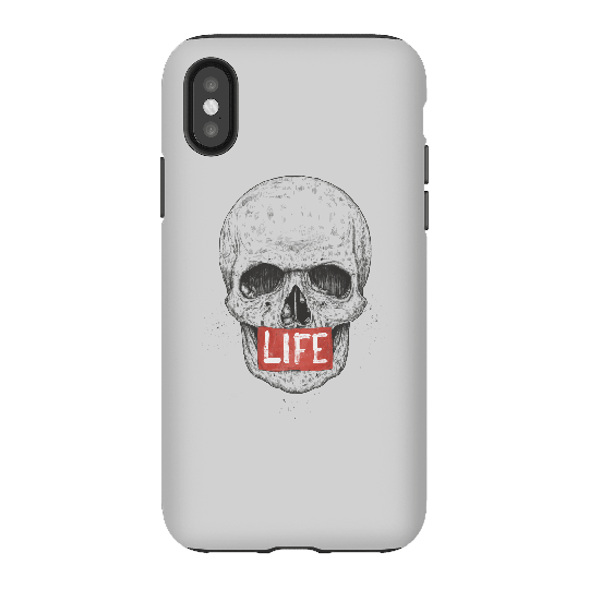 Balazs Solti Life Skull Phone Case for iPhone and Android - iPhone X - Tough Case - Matte
