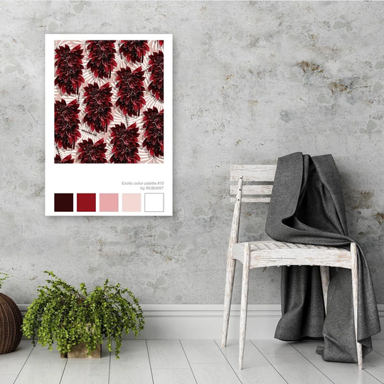 Poster, Red Tropical Flowers