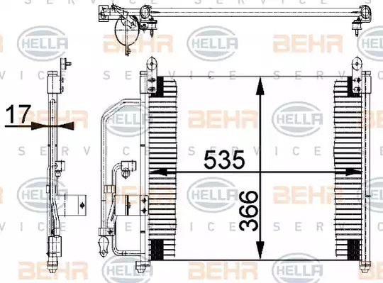 Condenser Air Conditioning 8FC351037-221 by Hella