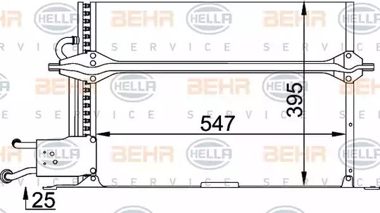 Condenser Air Conditioning 8FC351035-291 by Hella