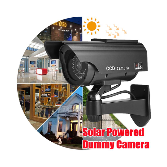 Solar Dummy Camera CCTV Security Surveillance Cam Fake IR LED Light