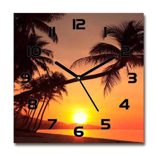Iļja Sunset Beach Silent Wall Clock