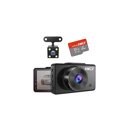 Dash Cam Front and Rear Camera FHD 1080P with Night Vision and SD Card Included, 3 Inch IPS Screen Dash Cam for Cars, 170¡ãWide Angle Dashboard C