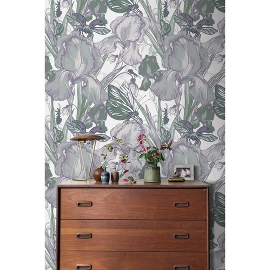 Walllpaper Roll 416X254cm Mural Decoration Wallpaper Material With Print Kitchen Livingroom Bedroom - Vintage Floral Design