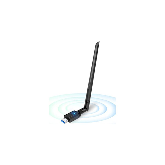 Maxesla AC1300 Mbps Wifi Dongle for PC,Ultra Speed USB Wifi Adapter,High Gain Dual Band 2.4&5GHz Internet Dongle USB Wifi Dongle for PC Desktop L