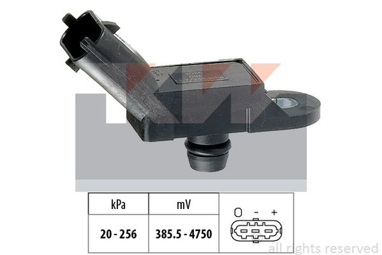 Air Pressure Sensor, height adaptation Made in Italy - OE Equivalent 493055 KW 493055