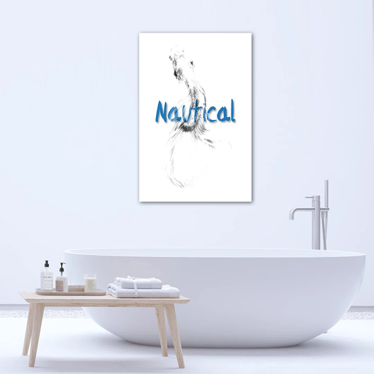 Poster, Nautical Inscription And Fish