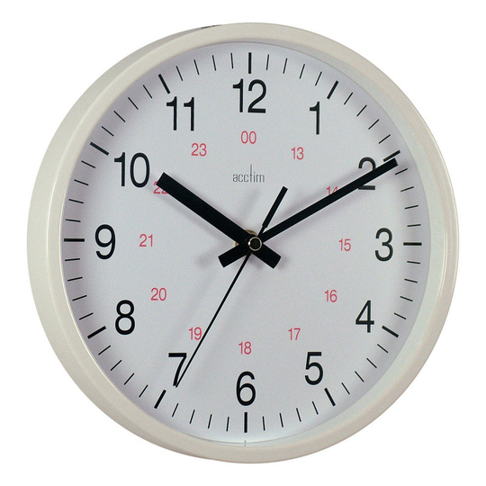 ACCTIM METRO 14INCH WALL CLOCK WHT 21202