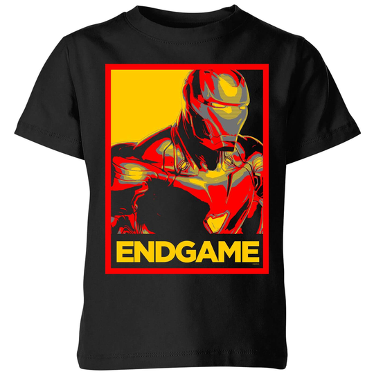 Avengers Endgame Iron Man Poster Kids' T-Shirt - Black - 3-4 Years