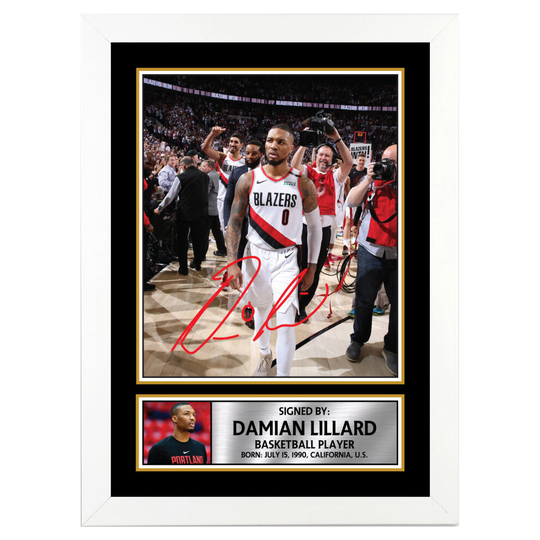 Damian Lillard - Basketball Player - Autographed Poster Print Photo Signature GIFT