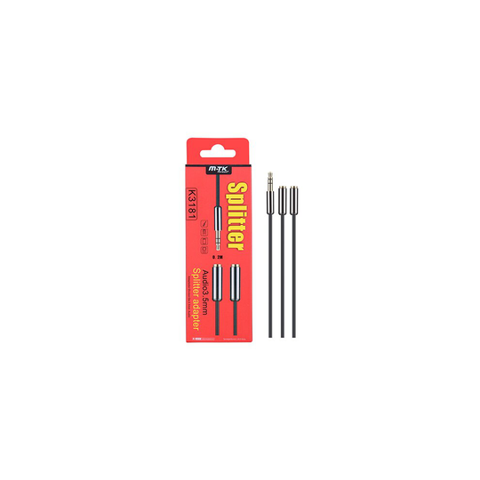 High Quality 3.5mm 0.2 Metre Audio Splitter Cable - K3181
