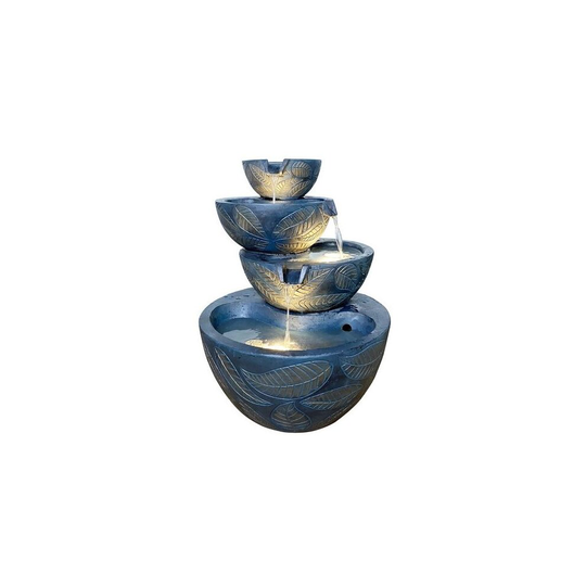 (Solar, Feature with Algae Tablets) Golden Leaf Water Feature