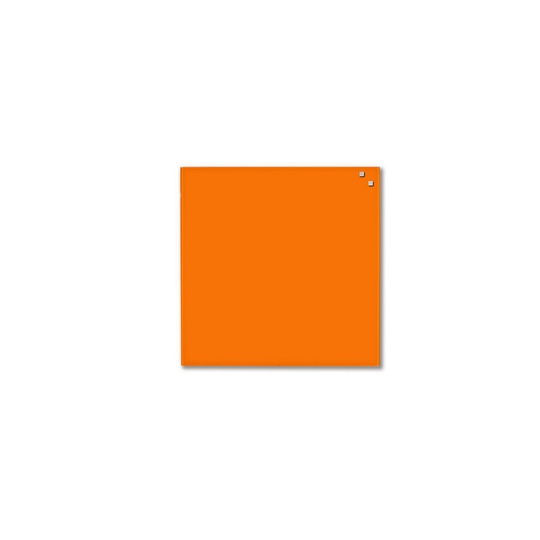 (450 x 450, Orange) NAGA Magnetic Glass Noticeboard WHITE 60 x 80cm